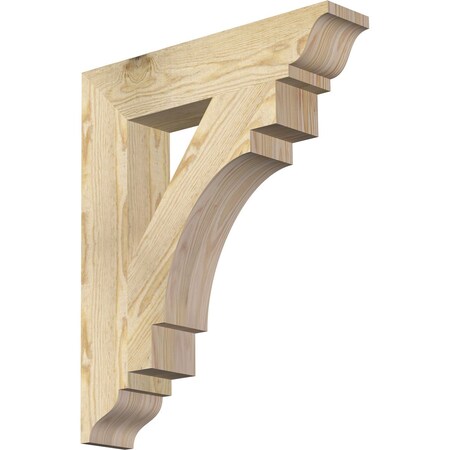 Ekena Millwork Merced Traditional Rough Sawn Bracket, Douglas Fir, 4"W x 20"D x 24"H BKT04X20X24MRC01RDF